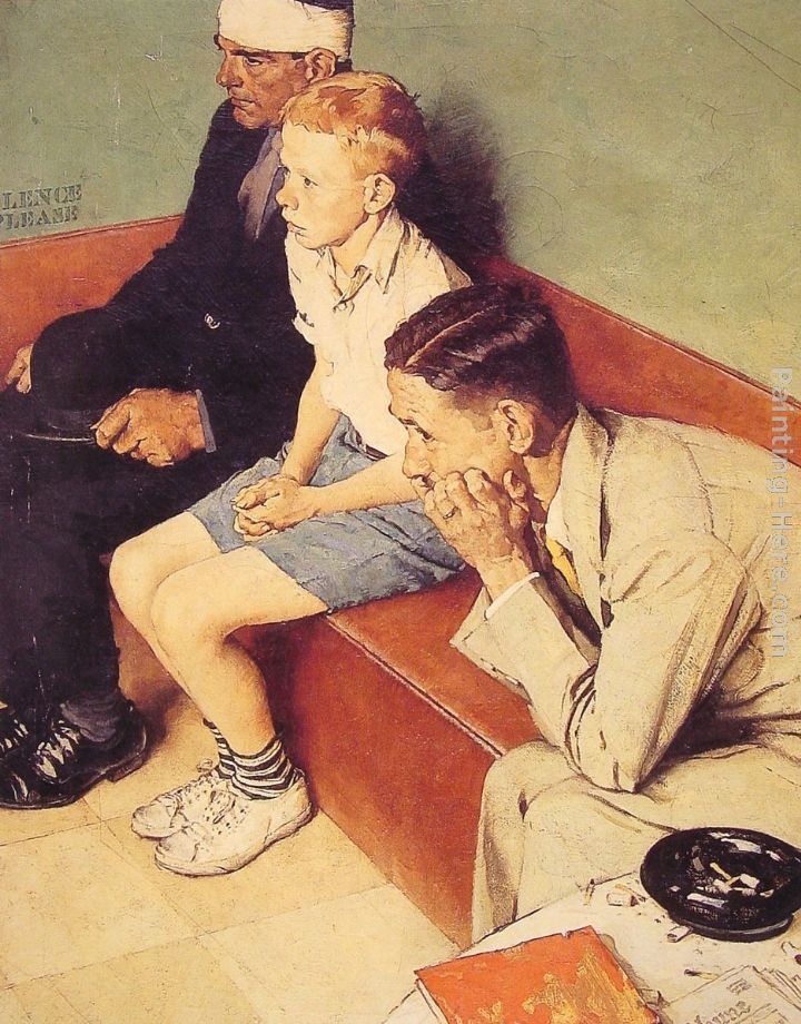 Norman Rockwell The Waiting Room